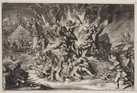 KG 06785f
          <br/>
          Schouwburgh der Nederlandse veranderingen: Frankrijk begaat wreedheden aan de republiek
          <br/>
          <em>Hooghe, Romeyn de (1645-1708)</em>